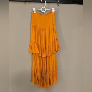 Free People convertible skirt, marigold, XS, worn once.